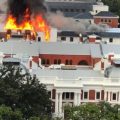 Capetown parliament building fire
