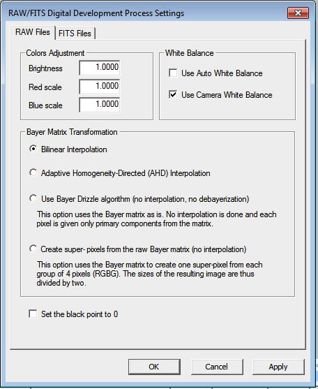 deep sky stacker interface