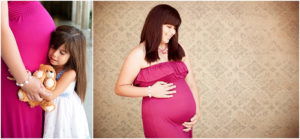 maternity-photos-pregnant-woman-pink-daughter-hug