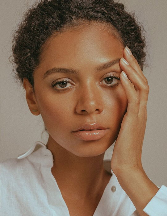 Close up of woman's face