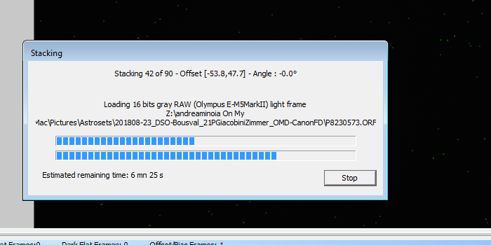deep sky stacker interface