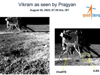 Pragyan Rover clicked an image of Vikram Lander this morning.